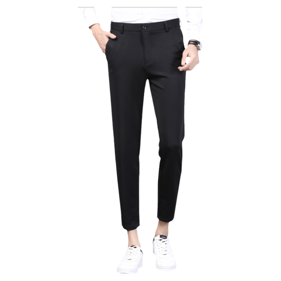 Cropped trousers men's slim feet elastic summer ice silk thin casual pants men's black suit pants men
Cropped trousers men's slim feet elastic summer ice silk thin casual pants men's black suit pants men