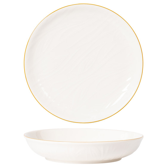 Dish plate for household new creative ceramic steak dish underglaze colored tableware light luxury high-end deep dish dish dish Dish plate for household new creative ceramic steak dish underglaze colored tableware light luxury high-end deep dish dish dish