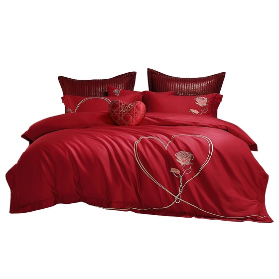 Mercury Home Textile 60S Long-Low Cotton Wedding Four-Piece Wedding Kit Big Red Bed Sheet Quilt Cover Wedding Room Bedding
Mercury Home Textile 60S Long-Low Cotton Wedding Four-Piece Wedding Kit Big Red Bed Sheet Quilt Cover Wedding Room Bedding