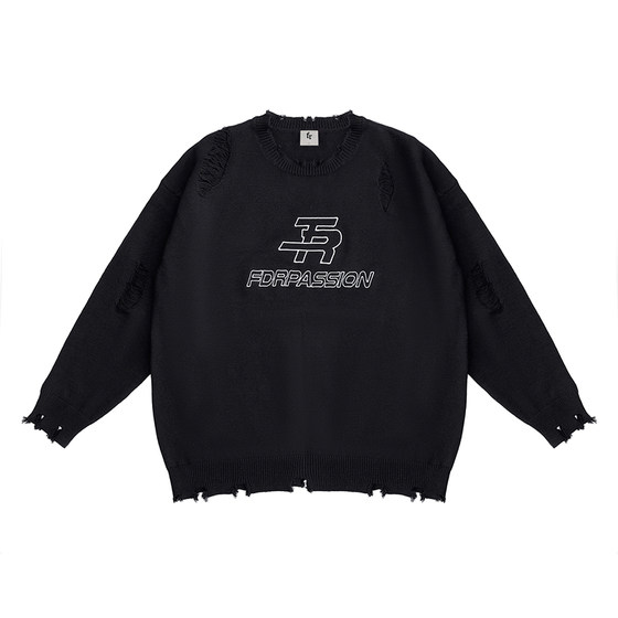 FDR Original National Tide Couple Couple Broken Cave Tide Sweater Men and Women's Autumn and Winter Loose Destroy Knitwear Top
FDR Original National Tide Couple Couple Broken Cave Tide Sweater Men and Women's Autumn and Winter Loose Destroy Knitwear Top