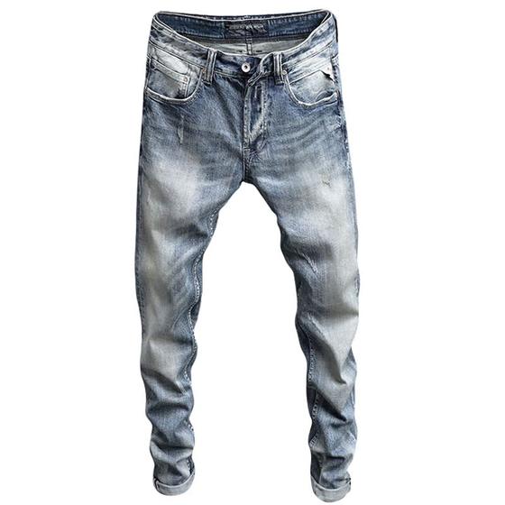 Star Star Beckham Tide Polying Jean Jeans Male Small Foot Personal Beggar Pixel Entry Retro Model Old Bullet Star Star Beckham Tide Polying Jean Jeans Male Small Foot Personal Beggar Pixel Entry Retro Model Old Bullet