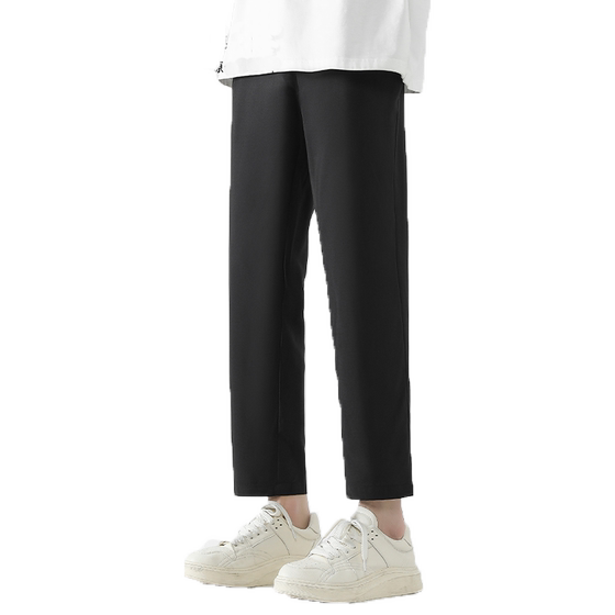 Huili trousers men's summer thin draped straight loose ice silk nine-point casual pants quick-dry black suit pants
Huili trousers men's summer thin draped straight loose ice silk nine-point casual pants quick-dry black suit pants