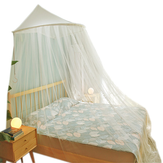 Cotton semi -round mosquito net ceiling roof 1.5 meters 1.8m2.0 increase the European -style court princess wind encryption and thick double Cotton semi -round mosquito net ceiling roof 1.5 meters 1.8m2.0 increase the European -style court princess wind encryption and thick double
