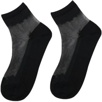 Socks ກາງ calf ຂອງແມ່ຍິງ Socks ພາກຮຽນ spring ແລະ summer ຝ້າຍບາງ breathable ລຸ່ມ Crystal Glass ກ້ອນ Silk Sexy Lace Stockings ສັ້ນ