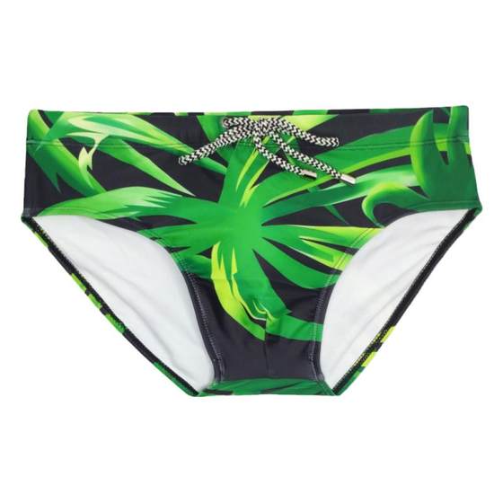 Men's green leaf tight sexy bikini print beach surfing and playing in Thailand travel boxer
Men's green leaf tight sexy bikini print beach surfing and playing in Thailand travel boxer