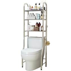 Stainless steel bathroom bathroom shelf floor toilet bathing, bathing, basin rack shelf, washing machine toilet storage