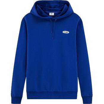 Hongxing Erke sweatshirt ຜູ້ຊາຍພາກຮຽນ spring ຜູ້ຊາຍຄູ່ຜົວເມຍແບບ Klein ສີຟ້າ hooded sweatshirt top pullover hoodie ແຂນຍາວ