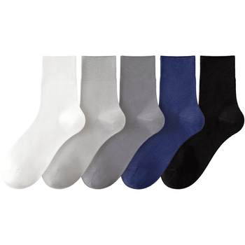 ຜູ້ຊາຍໃນພາກຮຽນ spring ແລະດູໃບໄມ້ລົ່ນປາກກ້ວາງກາງ tube ຝ້າຍບໍລິສຸດ summer socks ຝ້າຍບາງໆ summer ຂະຫນາດໃຫຍ່ຕ້ານການກິ່ນປາກ stockings ວ່າງສໍາລັບຜູ້ສູງອາຍຸ