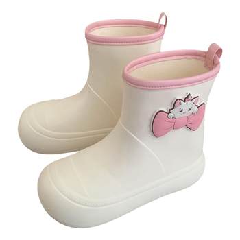 ແຖບບາງໆ Mary Cat rain boots for women outdoor wear non-slip cute cartoon water shoes adult ພໍ່-ແມ່ ເກີບຝົນເດັກນ້ອຍເກີບຢາງພາລາ ins