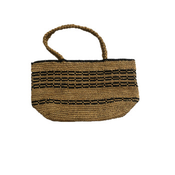 ຖົງຜ້າມື Rouje raffia ins French retro one-shoulder portable straw bag holiday beach bag for women new