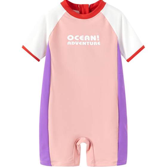 Balabala girls' swimsuits, children's swimsuits, children's babies' sun protection one-piece swimsuits, high elasticity color blocking fashion trend Balabala girls' swimsuits, children's swimsuits, children's babies' sun protection one-piece swimsuits, high elasticity color blocking fashion trend