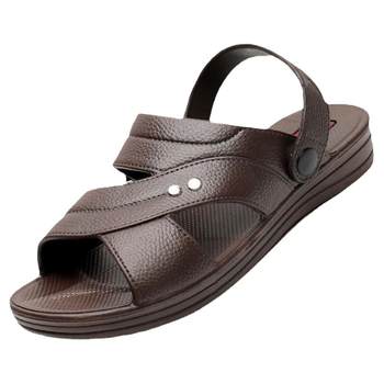 ໂຮງງານຂາຍໂດຍກົງສະບັບພາສາເກົາຫຼີຕ້ານການເລື່ອນ PVC trendy breathable ບາດເຈັບແລະທົນທານຕໍ່ນອກໃສ່ເກີບຜູ້ຊາຍ sandals ຫນາ sole summer ຮູບແບບໃຫມ່