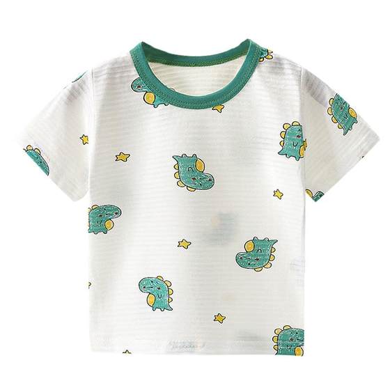 Children's short-sleeved T-shirt thin boys and girls pure cotton mesh half-sleeved small and medium-sleeved cartoon printed summer tops
Children's short-sleeved T-shirt thin boys and girls pure cotton mesh half-sleeved small and medium-sleeved cartoon printed summer tops