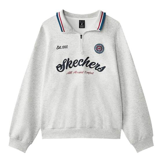 Skecher 2025 Spring New Year Series New Products Men's Lapel Knitted Sweatshirt Comfortable and Versatile Skecher 2025 Spring New Year Series New Products Men's Lapel Knitted Sweatshirt Comfortable and Versatile