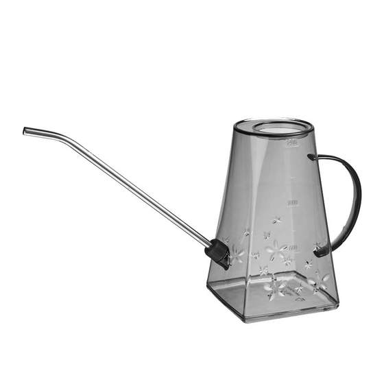 Stainless steel long mouth watering kettle household plastic flower-growing and watering kettle gardening artifact square bottom watering kettle Stainless steel long mouth watering kettle household plastic flower-growing and watering kettle gardening artifact square bottom watering kettle