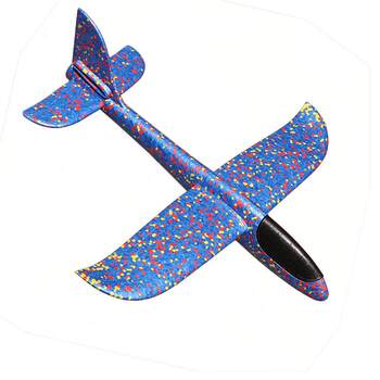 Luminous projectile throw airplane foam 38CM48epp swing double hole DIY glider throw ນອກເຄື່ອງຫຼິ້ນເດັກນ້ອຍ