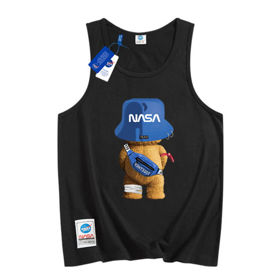 T-shirt Nasa men's pure cotton hurdle basketball uniform sports vest sleeveless trendy brand beach vest men's fitness men's style
T-shirt Nasa men's pure cotton hurdle basketball uniform sports vest sleeveless trendy brand beach vest men's fitness men's style