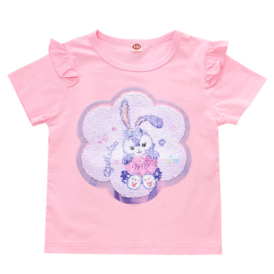 Pure cotton girls T-shirt short-sleeved 2025 summer children's Nezha clothing baby fashionable half-sleeved color-changing sequin top
Pure cotton girls T-shirt short-sleeved 2025 summer children's Nezha clothing baby fashionable half-sleeved color-changing sequin top