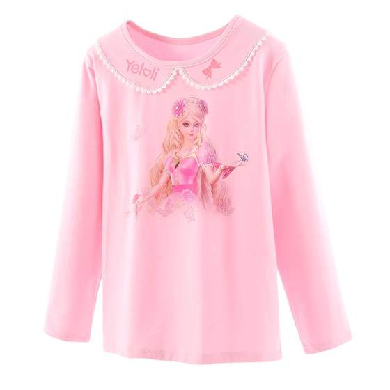 Ye Luoli girls long-sleeved T-shirt children's cotton top 2024 autumn new girl base shirt fashionable children's clothing Ye Luoli girls long-sleeved T-shirt children's cotton top 2024 autumn new girl base shirt fashionable children's clothing