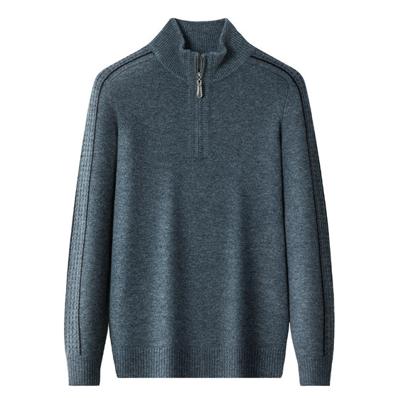 Hengyuanxiang cardigan men's winter warm men's cashmere sweater zipper half turtleneck middle-aged dad's sweater sweater
Hengyuanxiang cardigan men's winter warm men's cashmere sweater zipper half turtleneck middle-aged dad's sweater sweater