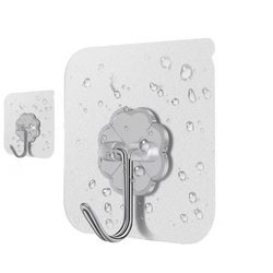 No punching hook, strong stainless steel sticky hook, plastic door behind kitchen paste, bathroom load-bearing wall, bathroom