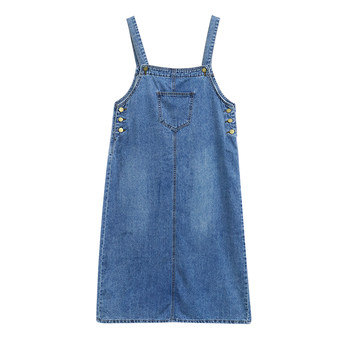 120 catties Dayang denim suspender skirt ສໍາລັບແມ່ຍິງ 2023 ຮູບແບບໃຫມ່ຂະຫນາດນ້ອຍມມໄຂມັນປົກຫຸ້ມຂອງ dress ຫຼຸດຜ່ອນອາຍຸ