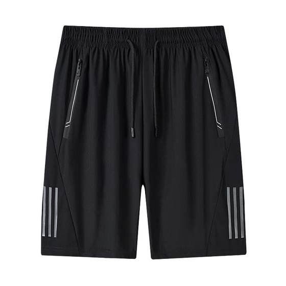 Summer sports and casual five-point pants for men's thin ice silk elastic quick-drying breathable running shorts for men loose large size Summer sports and casual five-point pants for men's thin ice silk elastic quick-drying breathable running shorts for men loose large size