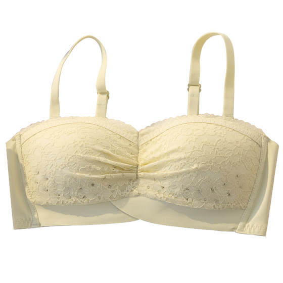 Tube top underwear female thin breasts large chest showing small hole cups summer breathable chest wrap girlless shoulder strap beauty back text bra Tube top underwear female thin breasts large chest showing small hole cups summer breathable chest wrap girlless shoulder strap beauty back text bra