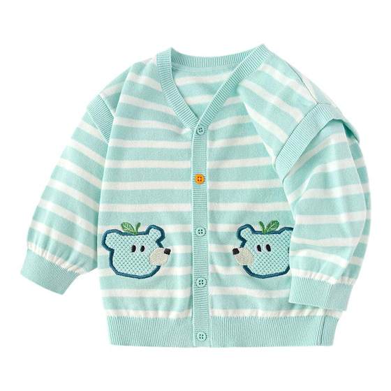 Balabala children's clothing sweater knitted sweater 2025 new spring clothing boy's cardigan fashionable and cute Balabala children's clothing sweater knitted sweater 2025 new spring clothing boy's cardigan fashionable and cute
