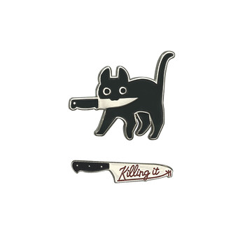 BROOCH cat brooch ຜູ້​ຊາຍ​ງາມ​ແບບ​ຍີ່​ປຸ່ນ​ຂອງ​ຜູ້​ຍິງ trendy cool personality ins couple badge pin lapel pin decoration