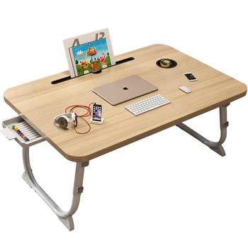 Liftable bed small table folding table dormitory upper bunk study table desk students computer table lazy table simple home bedroom bay window ໂຕະຂຽນເດັກນ້ອຍ lap table bed table