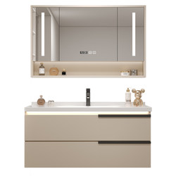 Oaks washbasin cabinet combination bathroom counter basin integrated washbasin cream smart bathroom cabinet set