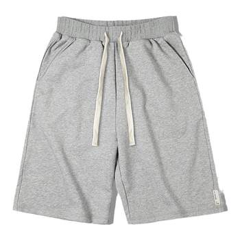 Madden workwear American retro heavyweight pants casual gray knitted shorts sports sweatpants five-points basketball pants summer men