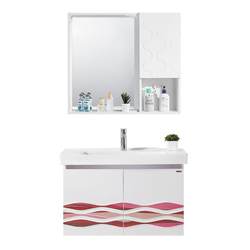 Wrigley simple modern bathroom cabinet set light luxury solid wood bathroom washbasin large storage washbasin cabinet combination