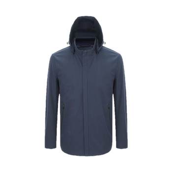 Youngor windbreaker spring new men's business casual hooded zipper trendy light short jacket 3818