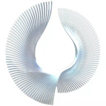 ສະແຕນເລດ phoenix tail sculpture custom hollow phoenix wings metal wings shaped tube abstract mirror waterscape outdoor