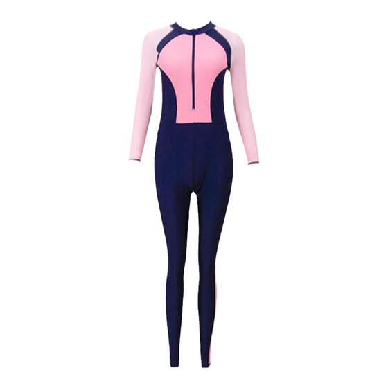 One-piece swimsuit girls long sleeves trousers conservative children middle-aged and old children girls junior high school students breast pads during development One-piece swimsuit girls long sleeves trousers conservative children middle-aged and old children girls junior high school students breast pads during development