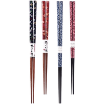 (Self-Employed) Japan Imported Stone Fields Day Style Chopsticks Pointed Anti-Slip Wood Chopsticks Household Cutlery Plant Type High Temperature Resistant