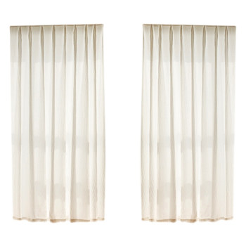 Moonlong gauze swallowtail gauze curtain ສີຂາວ curtain light-transmitting opaque French high-grade cream partition curtain bay window window screen