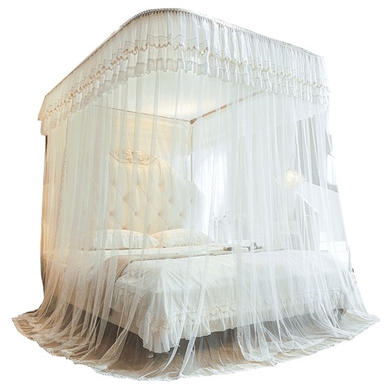 U-shaped rail mosquito net home use 2025 new bedroom high-end floor-standing palace princess style account holder for free installation U-shaped rail mosquito net home use 2025 new bedroom high-end floor-standing palace princess style account holder for free installation
