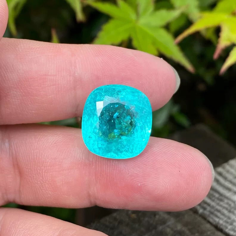 天然帕拉伊巴碧玺裸石巴西蓝碧玺莫桑比克霓虹蓝戒指项链耳钉吊坠