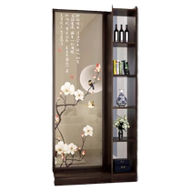 Wanyu screen partitions the living room directly opposite the entrance door. The new Chinese style decoration shields the living room which is simple and modern.