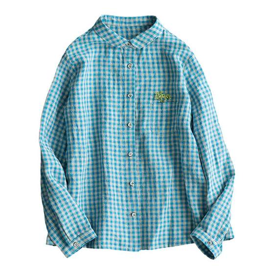 Xihe homemade new high-end multi-color colored woven linen temperament comfortable plaid long-sleeved shirt top for women
Xihe homemade new high-end multi-color colored woven linen temperament comfortable plaid long-sleeved shirt top for women