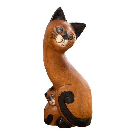 Southeast Asian style solid wood living room desktop decorations wood female cat ornaments Bogu Shelf wood carving kitten decoration
Southeast Asian style solid wood living room desktop decorations wood female cat ornaments Bogu Shelf wood carving kitten decoration