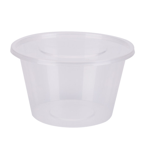 Ronghuan round 1000 disposable lunch box takeaway packing box fast food sauce box plastic thickened soup bowl rice box Ronghuan round 1000 disposable lunch box takeaway packing box fast food sauce box plastic thickened soup bowl rice box