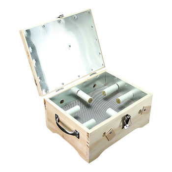 Fir solid wood 8-needle moxibustion box for home use on the back, abdomen, Gong Han Du Vein, ສູນຢາພື້ນເມືອງຈີນ, ເຄື່ອງ moxibustion ອົບອຸ່ນ, ສົ່ງຟຣີ