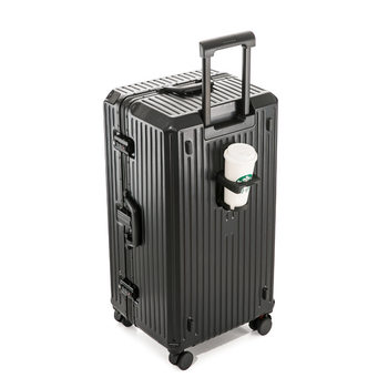 ກະເປົ໋າກະເປົ໋າອາລູມີນຽມທີ່ມີຄວາມອາດສາມາດຂະຫນາດໃຫຍ່ trolley case multi-functional trolley case 30-inch leather suitcase universal wheel new travel suitcase for men and women 28