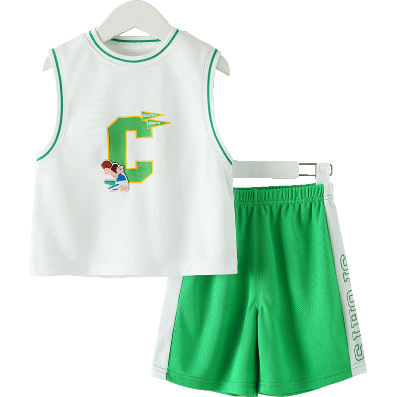 Quick-drying and sweating Qiqi Bear boys suit summer baby vest sportswear two-piece set children's basketball uniform summer
Quick-drying and sweating Qiqi Bear boys suit summer baby vest sportswear two-piece set children's basketball uniform summer