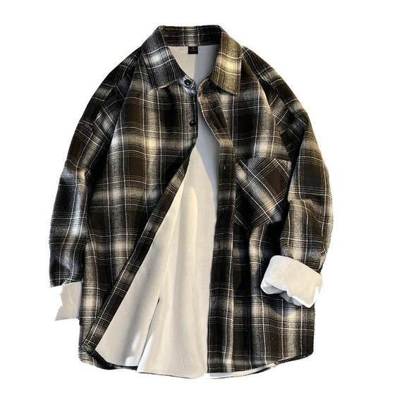 Spring and Autumn Plaid Shirt Men's Long Sleeve Trendy Brand Casual Versatile High-end Loose Base Shirt Jacket Couple Outfit
Spring and Autumn Plaid Shirt Men's Long Sleeve Trendy Brand Casual Versatile High-end Loose Base Shirt Jacket Couple Outfit