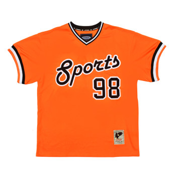 ACUSA 70s retro ເສື້ອ baseball jersey ເສື້ອທີເຊີດແຂນສັ້ນ American hiphop street jersey ຊຸດອຸ່ນເຄື່ອງຖັກແສ່ວແບບດັ້ງເດີມ